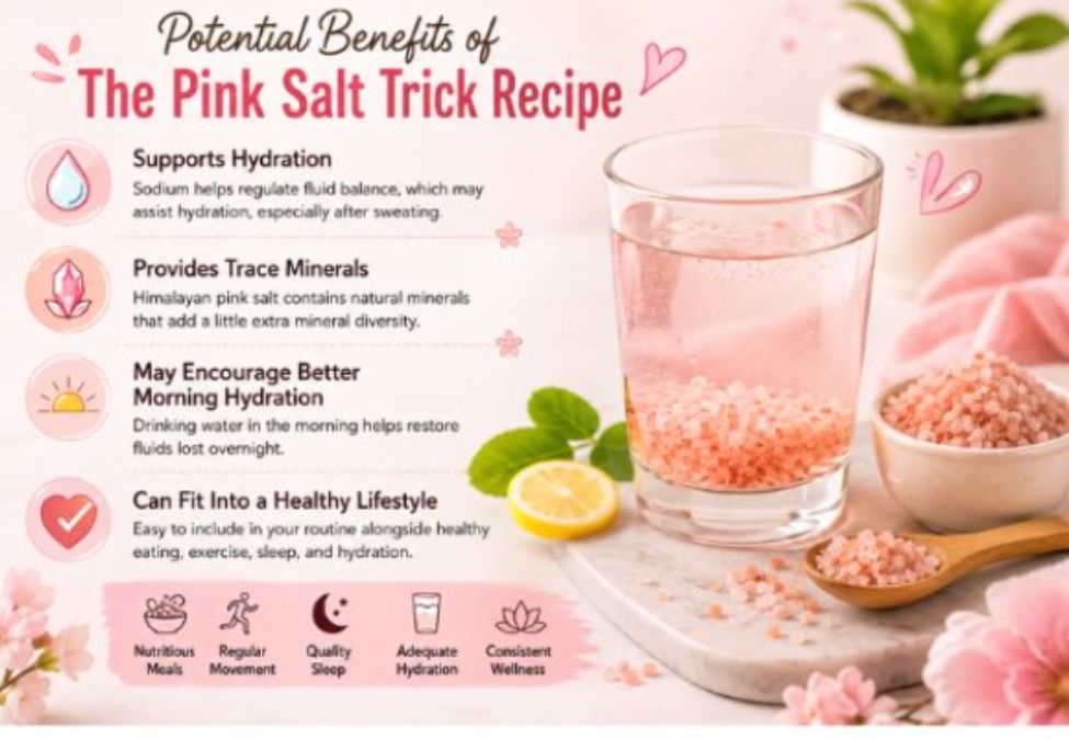 Pink salt trick recipe benefits for hydration and healthy lifestyle.