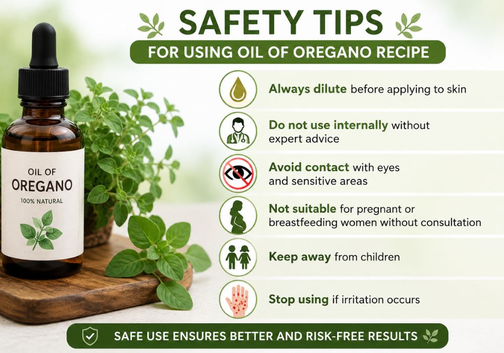 Safety tips for using homemade oil of oregano recipe